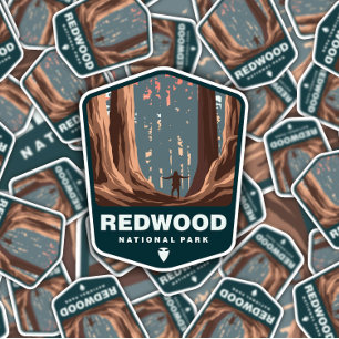 Redwood National Park California Die-Cut Sticker