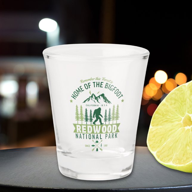 Redwood National Park California Est 1968 Shot Glass (Creator Uploaded)