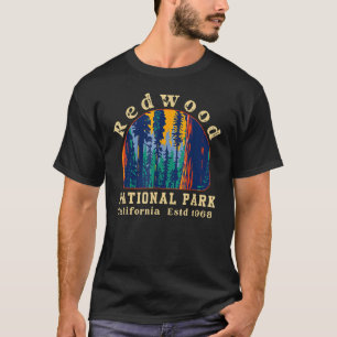 Redwood National Park California Retro Vintage Cam T-Shirt
