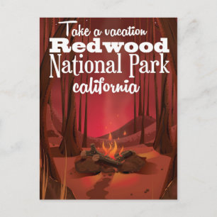 Redwood National Park, California travel poster Postcard