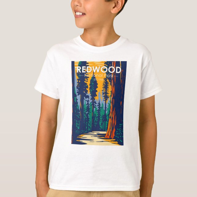 Redwood National Park California Vintage T-Shirt (Front)