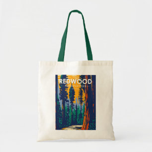 Redwood National Park California Vintage Tote Bag