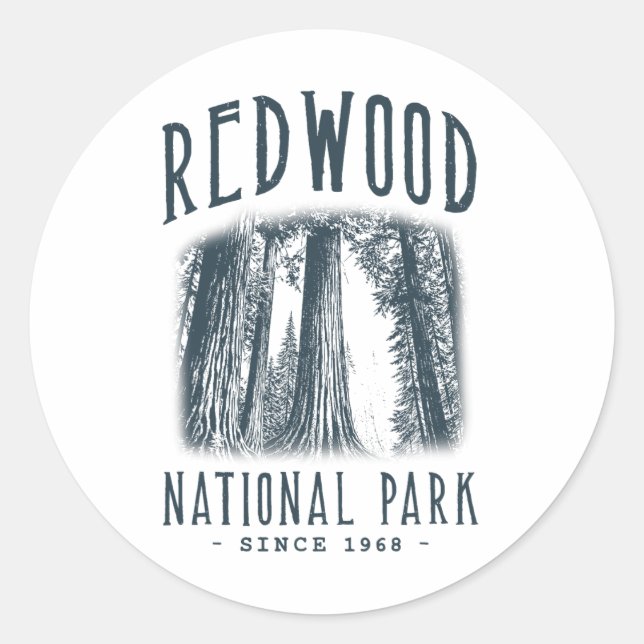 Redwood National Park  Classic Round Sticker (Front)
