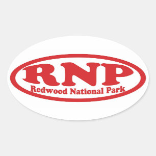Redwood National Park red oval sticker