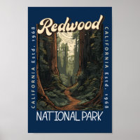 Redwood National Park Retro Distressed