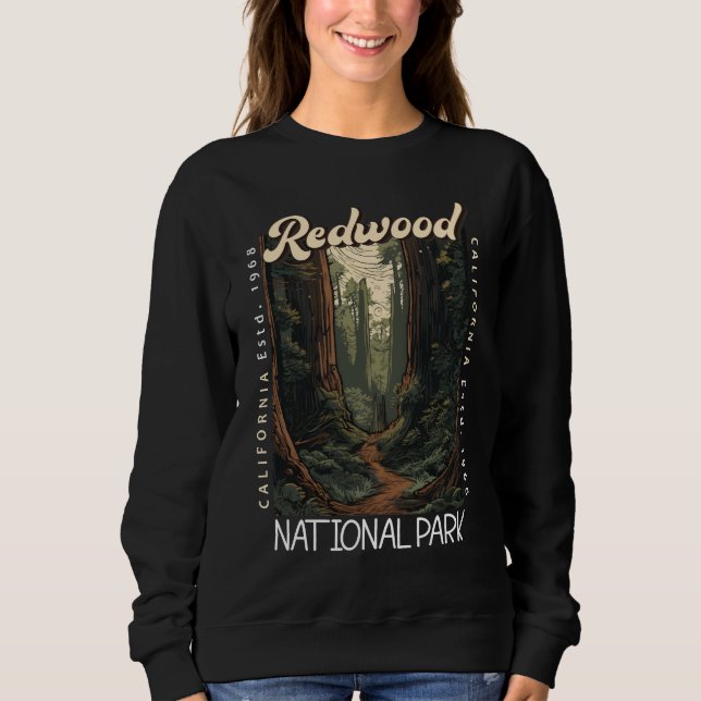 Redwood National Park Retro Distressed Sweatshirt (Front)