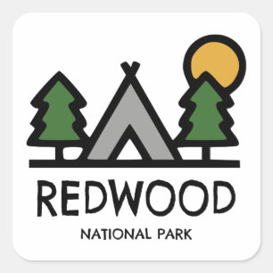 Redwood National Park Square Sticker