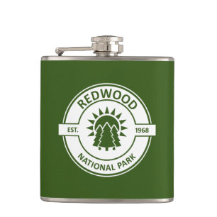 Redwood National Park Sun Trees Hip Flask