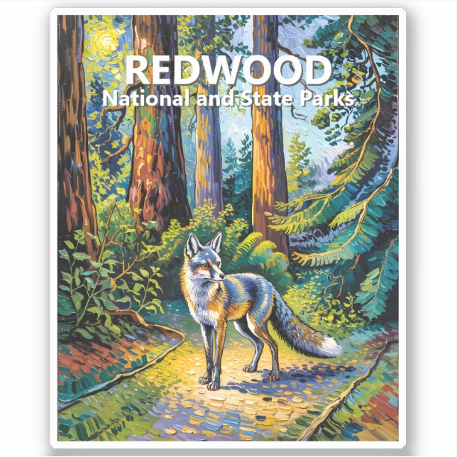 Redwood National Park Van Gogh Forest Fox Custom (Front)