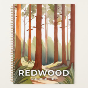 Redwood National Park Watercolor Travel Art Planner
