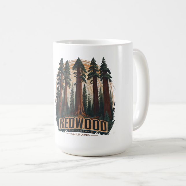 Redwood natioonal state park, Coastal California Coffee Mug (Front Right)