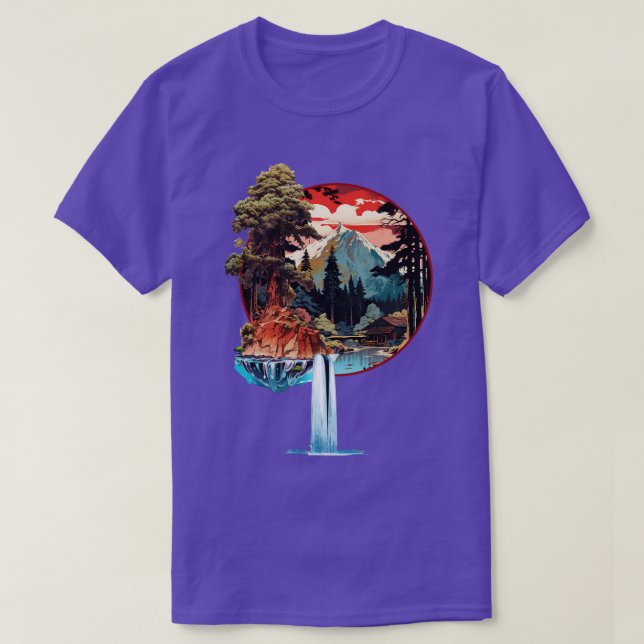 Redwood Tree Mountain View T-Shirt (Design Front)