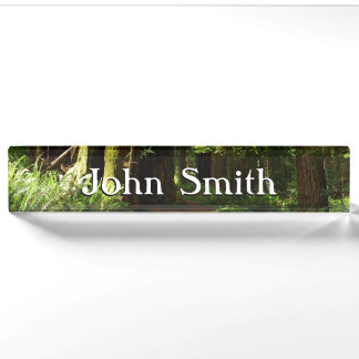 Redwoods and Ferns at Redwood National Park Nameplate