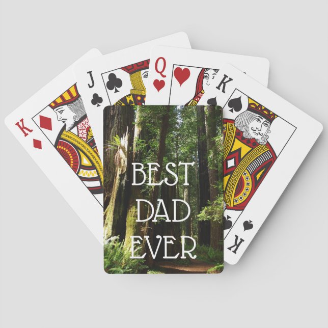 Redwoods and Ferns at Redwood National Park Playing Cards (Back)