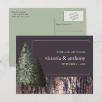 Redwoods & Bark, Rustic Wedding Thank You