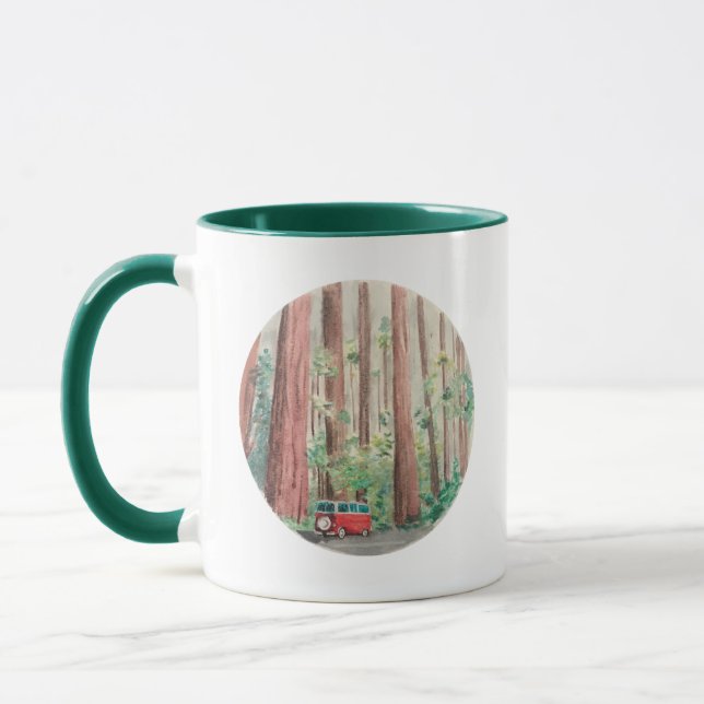 Redwoods Watercolor Mug (Left)