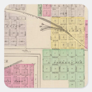 Reece, Fall River, Hamilton, and Climax, Kansas Square Sticker