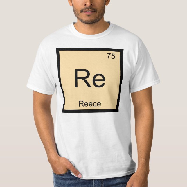 Reece Name Chemistry Element Periodic Table T-Shirt (Front)
