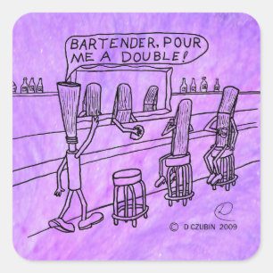 Reed Bar Square Sticker