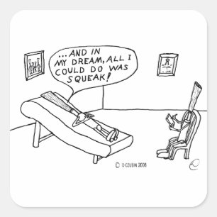 Reed Psychologist White Square Sticker