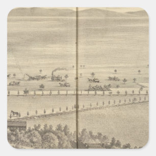 Reed residence, Knights Landing Square Sticker