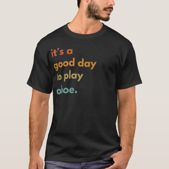 Reed Rhapsody: Oboe Players Playful Tee (Front)