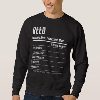 Reed Serving Size Nutrition Label Calories Sweatshirt