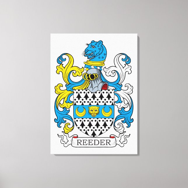 Reeder Family Crest Canvas Print (Front)