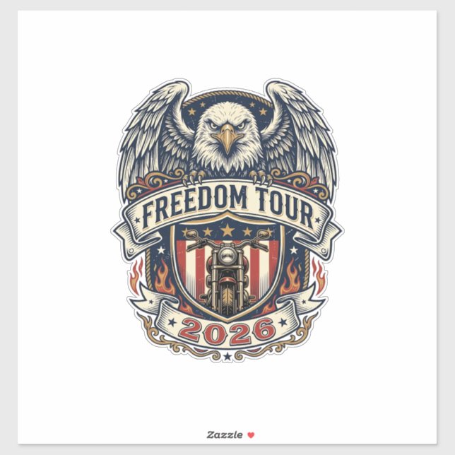 reedom Tour 2026 Vintage Eagle Motorcycle (Sheet)