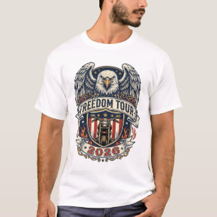 reedom Tour 2026 Vintage Eagle Motorcycle T-Shirt