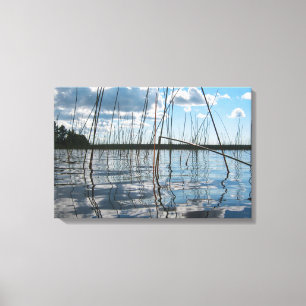 Reeds and Reflections on Rice Lake Canvas Print