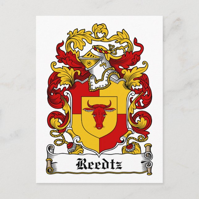 Reedtz Family Crest Postcard (Front)