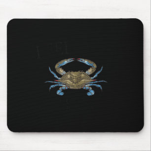 Reedville Virginia Blue Crab Since 1874 Black Lett Mouse Pad
