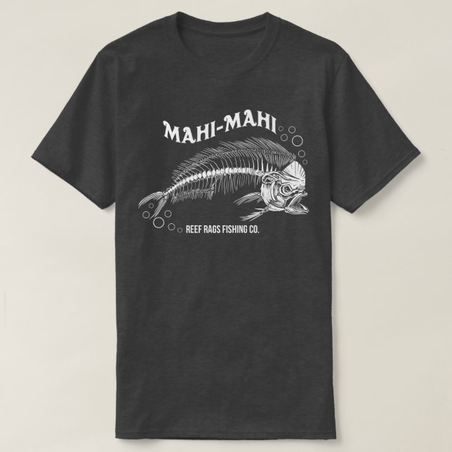 Reef Rags Mahi Mahi Fish Bones  T-Shirt (Design Front)