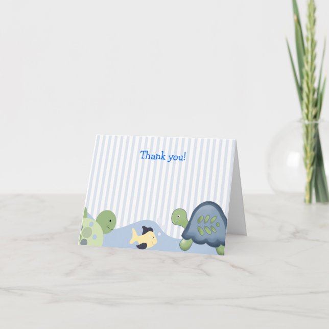 REEF TURTLE Folded Thank you note (Front)