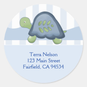 REEF TURTLE Return Address Stickers