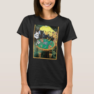 Reefer Kitties Playing Poker For Feline Poker Re T-Shirt
