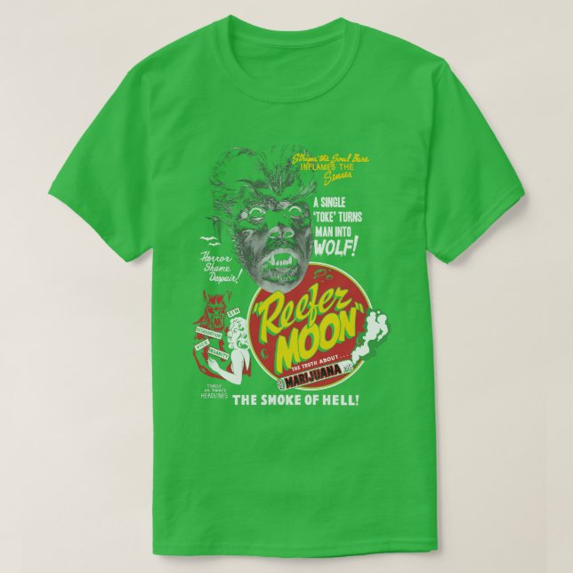 Reefer Moon T-Shirt (Design Front)