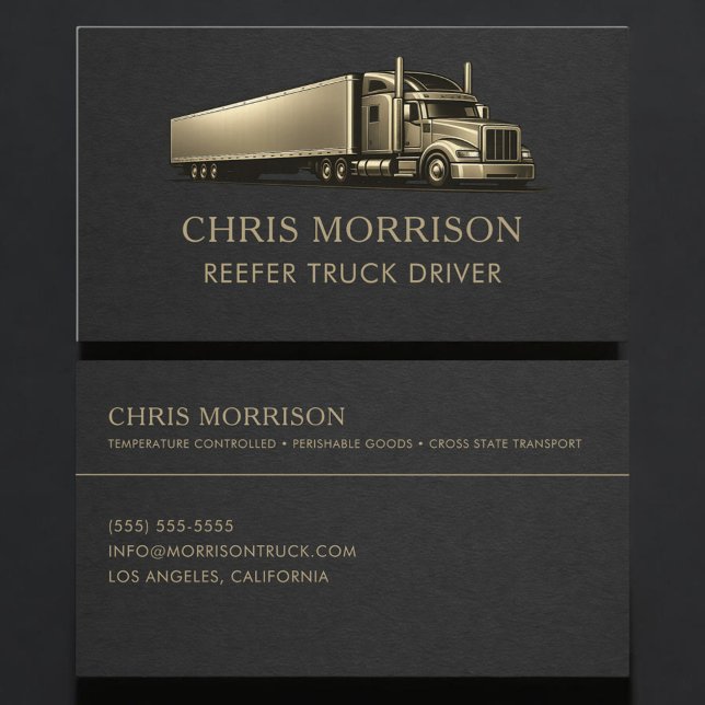 Reefer Truck Driver Professional Business Card (Creator Uploaded)