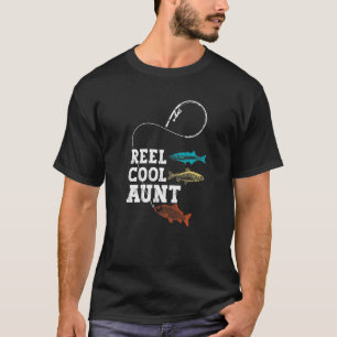 Reel Cool Aunt Fishing Fisherman Funny Gag Vintage T-Shirt