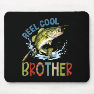 Reel cool brother fishing brother birthday vintage mouse pad
