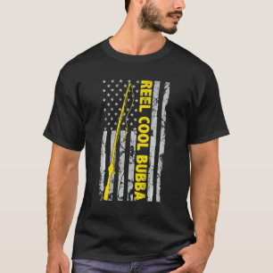 Reel Cool Bubba Fishing American Flag Fisherman B T-Shirt