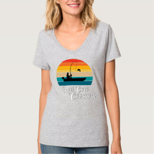 Reel Cool Cat mum Fishing Gifts T-Shirt