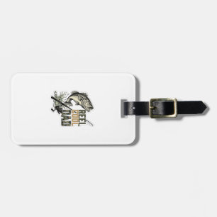 Reel Cool Dad Bass Fishing Vintage Engraving Desig Luggage Tag
