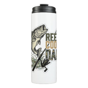 Reel Cool Dad Bass Fishing Vintage Engraving Desig Thermal Tumbler