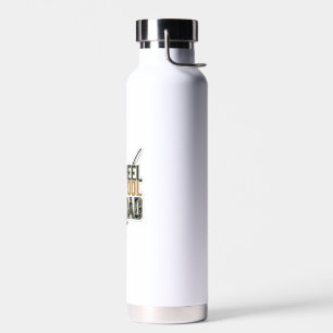 Reel Cool Dad Bass Fishing Vintage Engraving Desig Water Bottle