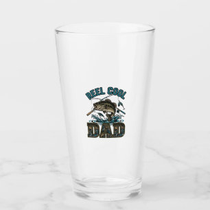 Reel Cool Dad Bass Fishing Vintage Vector Design_1 Glass