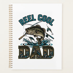 Reel Cool Dad Bass Fishing Vintage Vector Design_1 Planner