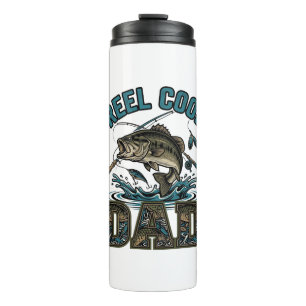 Reel Cool Dad Bass Fishing Vintage Vector Design_1 Thermal Tumbler