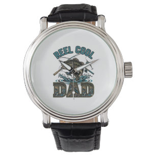 Reel Cool Dad Bass Fishing Vintage Vector Design_1 Watch